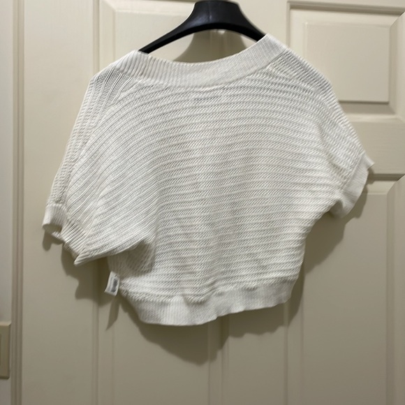 Old Navy white cotton bolero style cardigan (sz m) - Picture 7 of 8